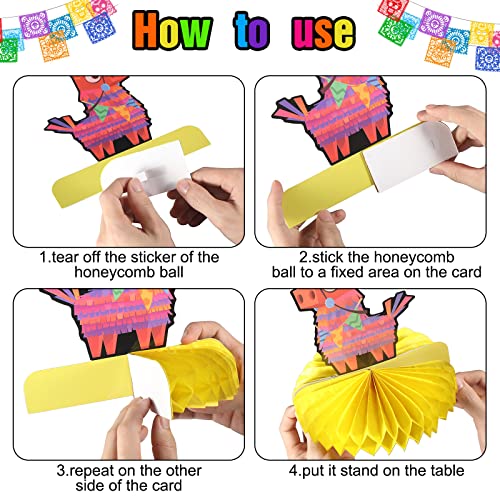 12 Pieces Fiesta Honeycomb Table Centerpiece, Cinco De Mayo Party Table Decorations, 8 Inch Mexican Table Centerpiece For Mexican Fiesta Decorations Theme Party Supplies #TOP2