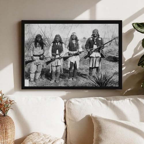 Poster Geronimo impression sur toile de qualité supérieure avec cadre suspendu
