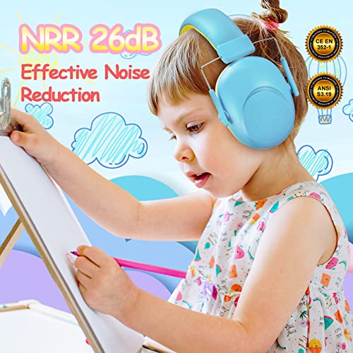 Image of Noise Cancelling Headphones for Kids, SNR 28dB Kid Ear Protection EarMuffs, Kids Noise Cancelling Ear Protection Headphones for Autism, Baby Hearing Protection Earmuffs
