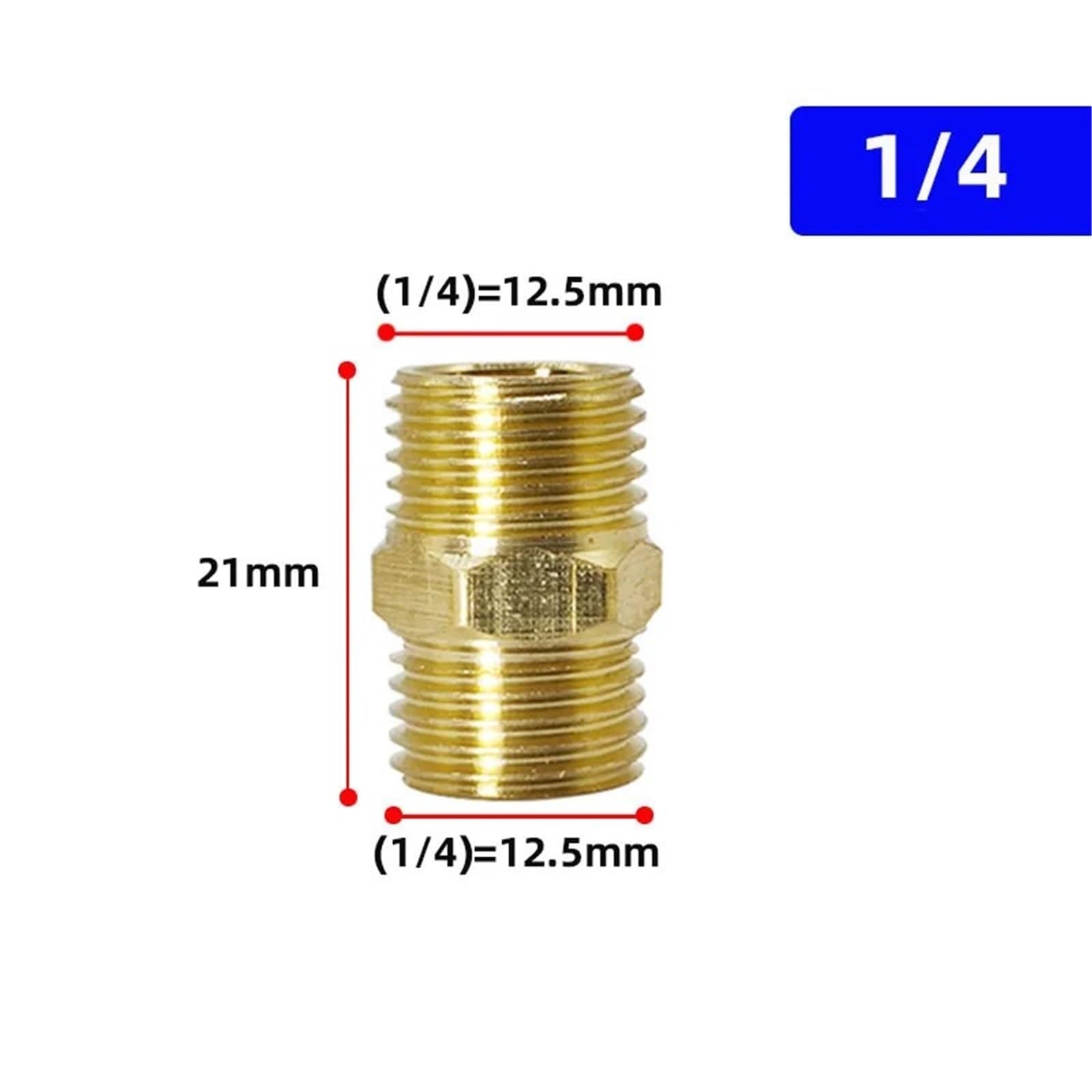 Lot de 8 raccords de tuyau d'arrosage mâles en cuivre pour eau, huile, gaz pour tuyau d'arrosage (1l2)