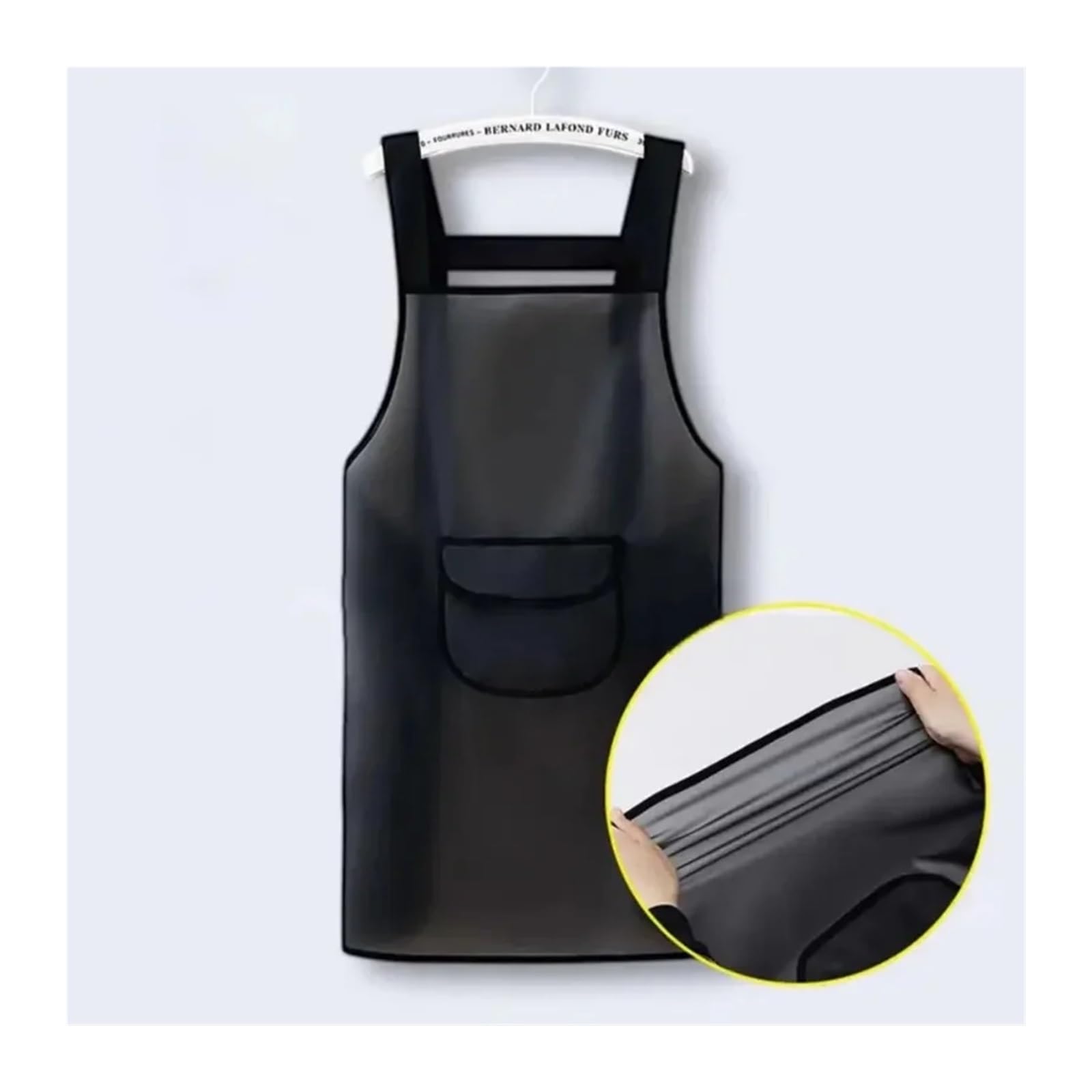 delantal cocina Delantal de cocina impermeable, delantal trabajo resistente al aceite for el hogar, delantales limpieza Negro transparente a prueba suciedad, 2 uds