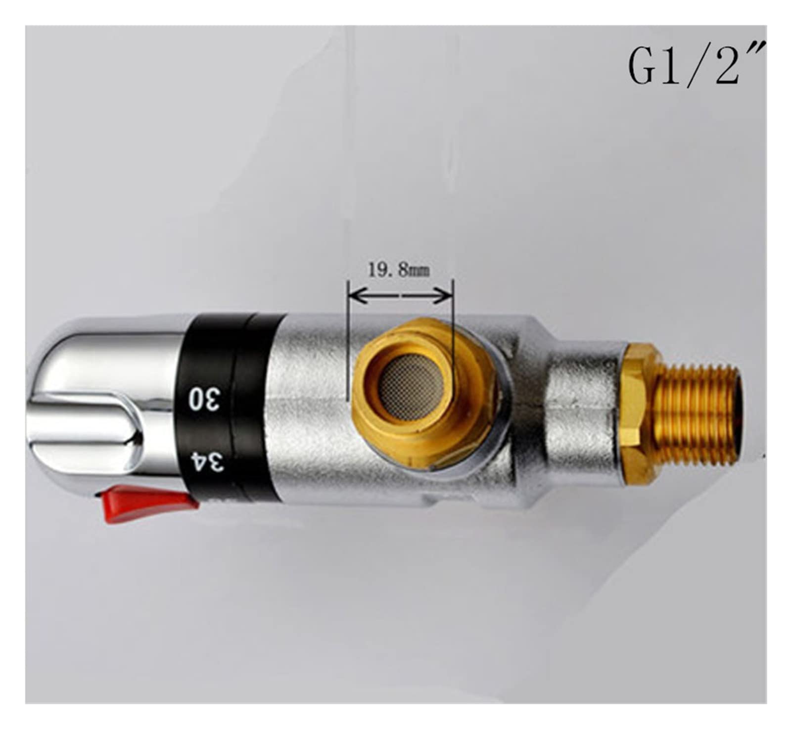 yaoqijie G1 / 2 G3 / 4 "G1 Válvula termostática de latón válvula de Mezcla termostática de energía Solar válvula de Control termostático Lasting (Color : DN15)