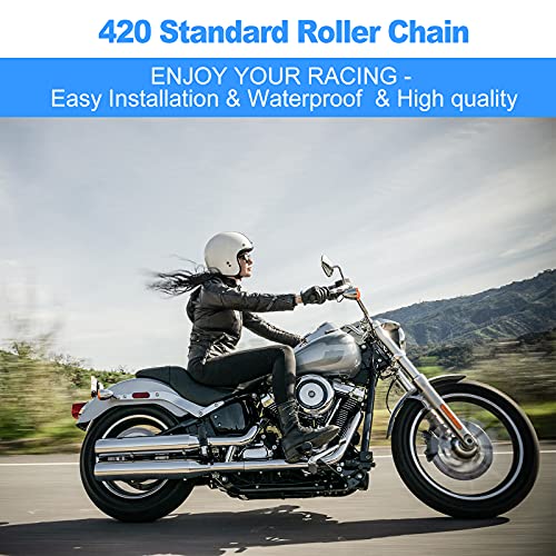 Oxmart Motorcycle 420 Chain Standard Roller Link Chain Fit For 50Cc 70Cc 110Cc 125Cc Dirt Pit Bike Atv Quad Scooter Mini Bike Go Kart #TOP2