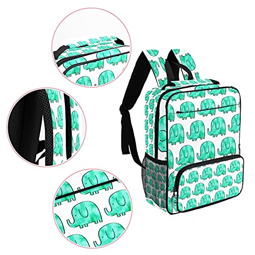 Sac à dos décontracté avec imprimé élégant vert pour portable - 4