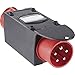 Produktbild PCE 554195 9436422 CEE-Adapter 32A,400V,6h IP44, Rot, Schwarz