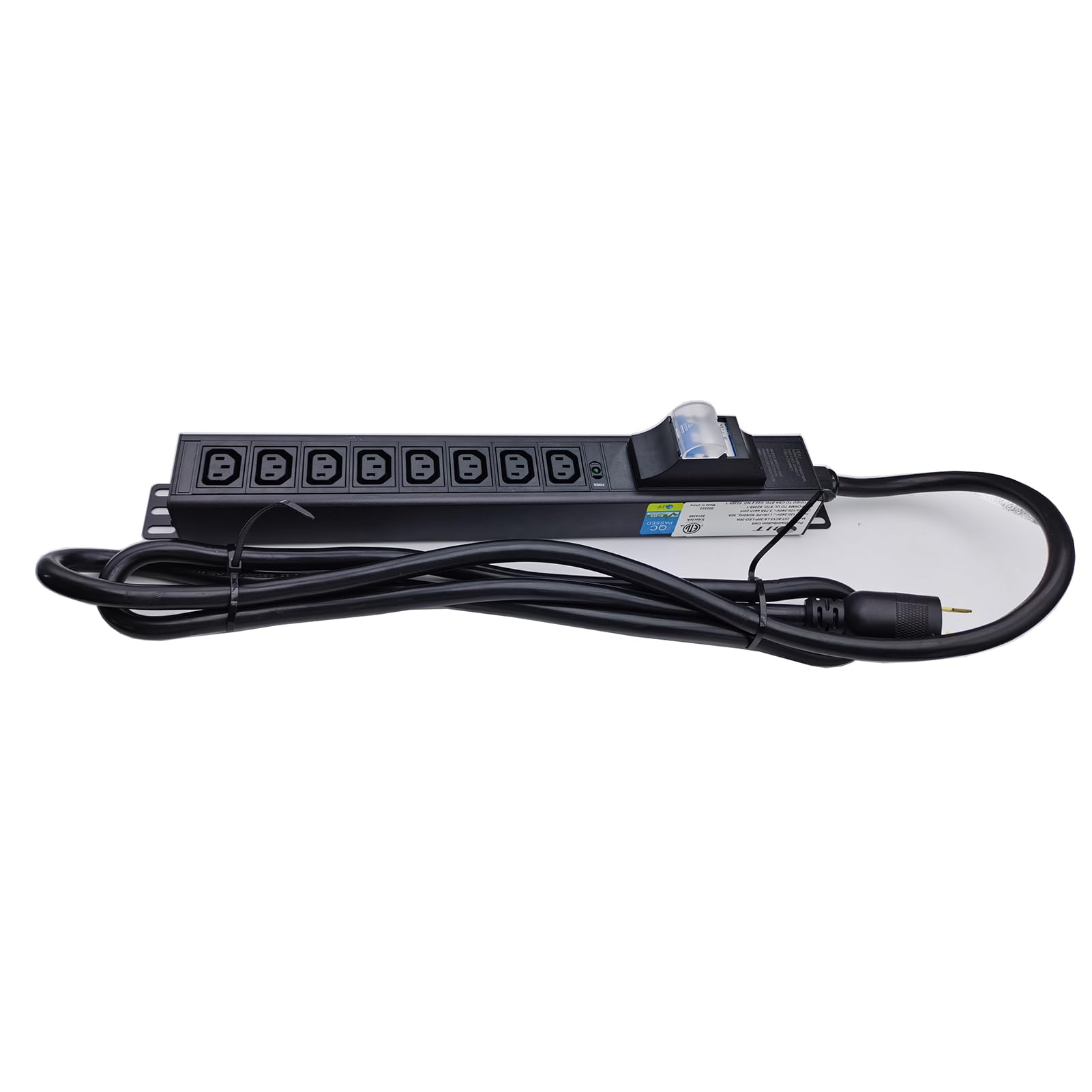 8way C13 C19 30A 120V-240V Metered PDU Current Volts Digital Meter SPD L6-30P amp PDU (OIT-8C13-L6-30P-LED-30A)