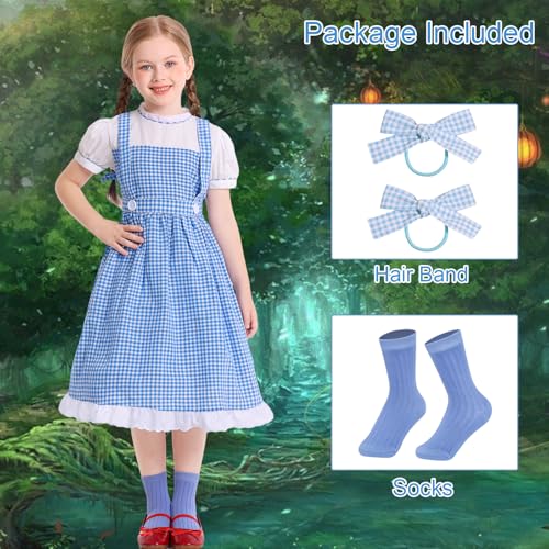 Vestido azul para niña disfraz de princesa miniatura 2