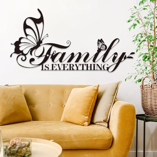 Family is Everything - Rust-Proof Butterfly Wall Art