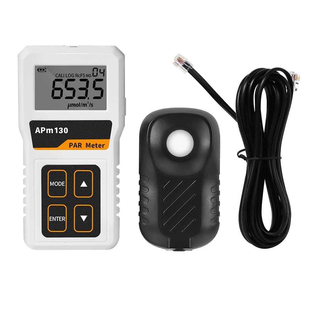 Medidor PAR APM130, Medidor Cuántico de Intensidad de Luz de Alta Precisión, Medidor PPFD con Rango de 400 A 700 Nm para Plantas de Invernadero.