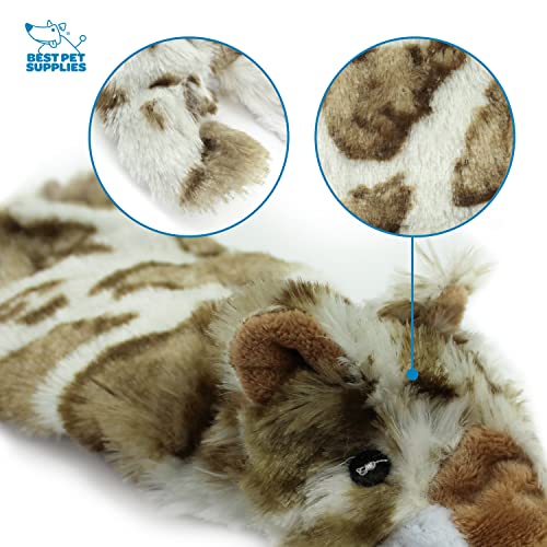 Image of Best Pet Supplies Squeaky Dog Toys with Soft Durable Fabric for Small, Medium and Large Pets Interactive Toy for Indoor Play, Supports Active Biting and Play - Snow Leopard, Medium
