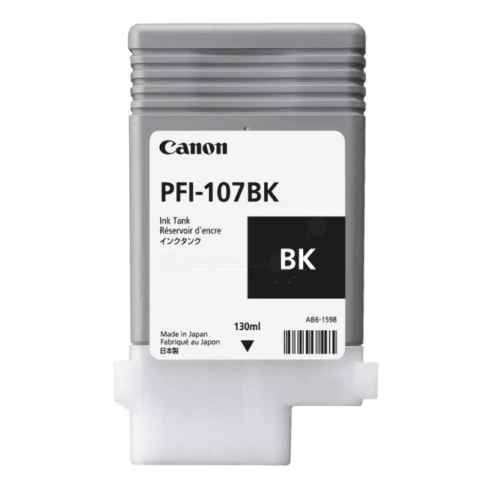 Canon - PFI-107 BK - Photo noire - original - réservoir d'encre - pour imagePROGRAF iPF680, iPF685, iPF780, iPF785