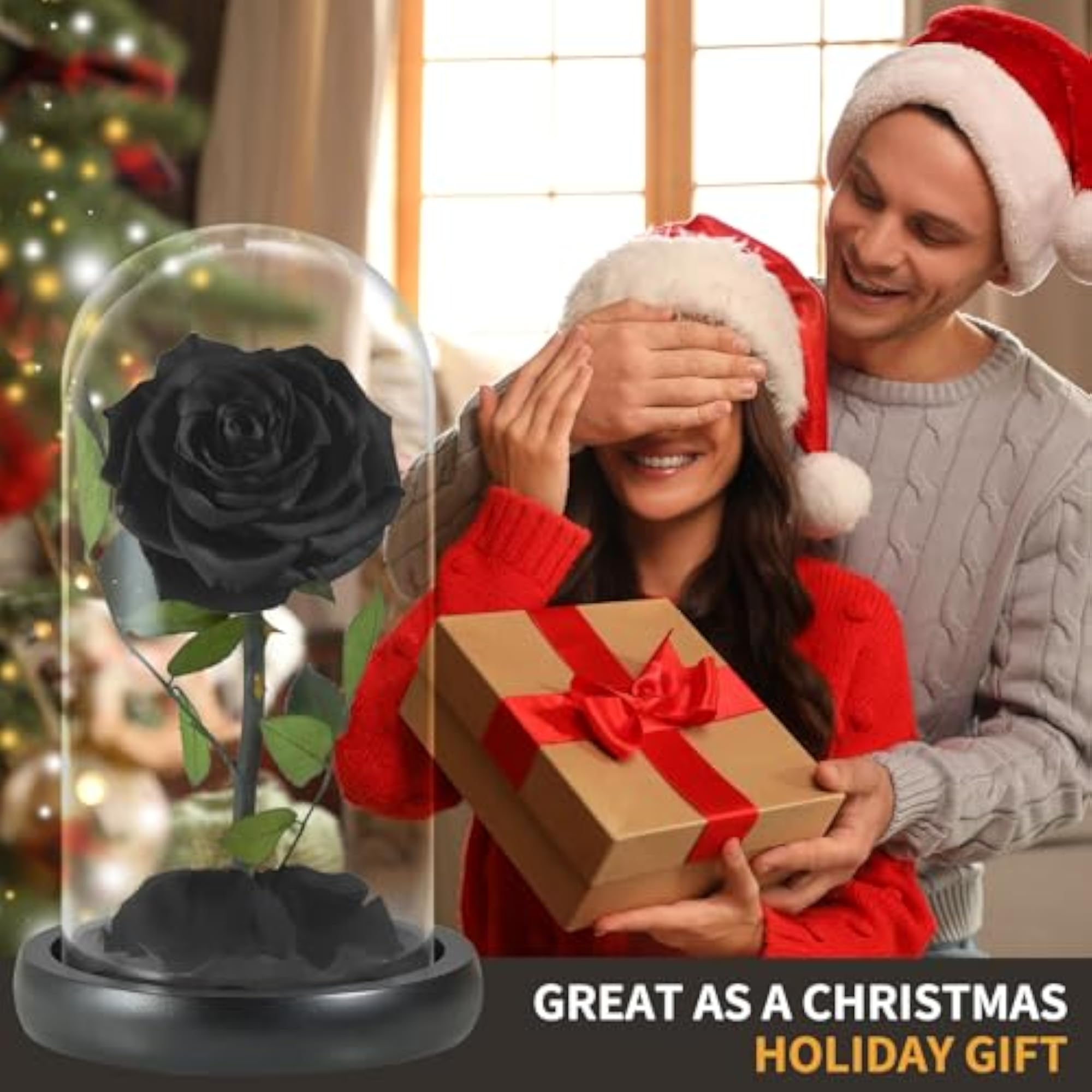 Forever Preserved Real Black Rose Flower Gift