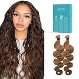 Lvnatu Color 30 Boho Human Hair Body Wave Auburn for Braids Braiding Bohemian Knotless Bulk No Weft 2 Bundles 100g 22 Inch - Easy to Install for Salon/Home/Beginners