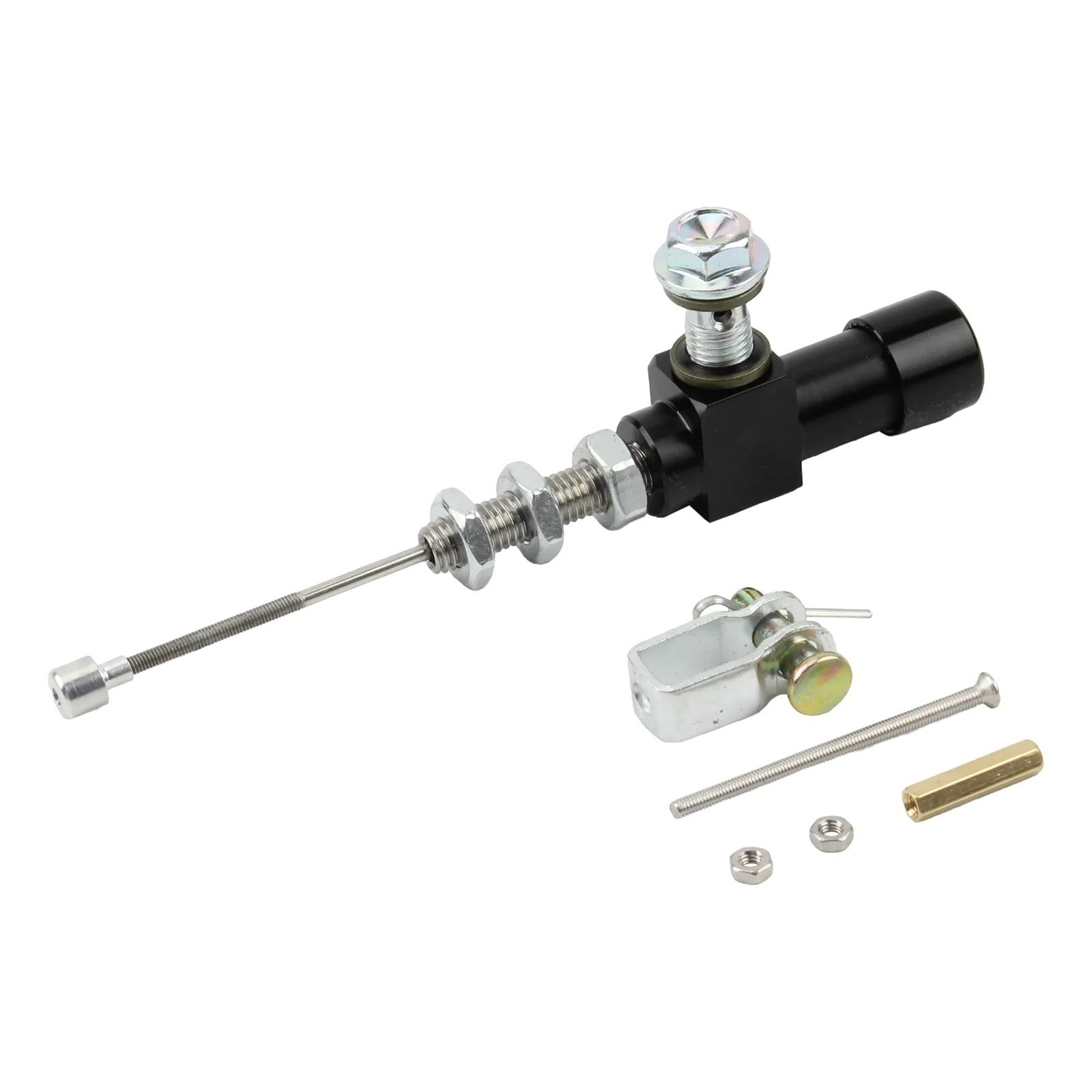 Hydbcnp Black Forward Brake Pump Motorcycle Rear Brake Pump Motorcycle Hydraulic Clutches Short Clutch Brake Master Cylinder System Universal Transfer Pump Motocross(Black)