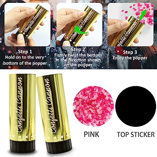 Image of Party Confetti for Wedding Birthday Graduation Baby Shower Anniversary Christmas New Year's Kids Fun Party Supplies Decorations and Favors (Pink)