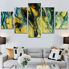 SIGNWIN 5 Panel Canvas Wall Art Modern Art...