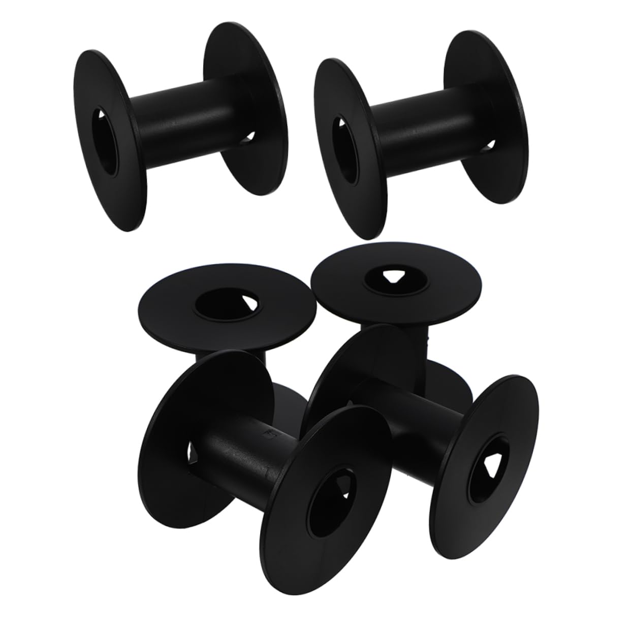 Mikikit 6pcs Plastic Cable Spools for Wire Organization Electric Cable Holders Space Efficient Design for Home Office and Industrial Use