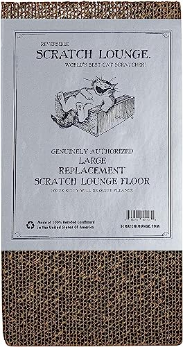 Scratch Lounge Cardboard Floor Refill - for Classic 12x18 Cat Scratchers - Heavy Duty Durable Lasts 10x Longer Than Conventional Scratchers