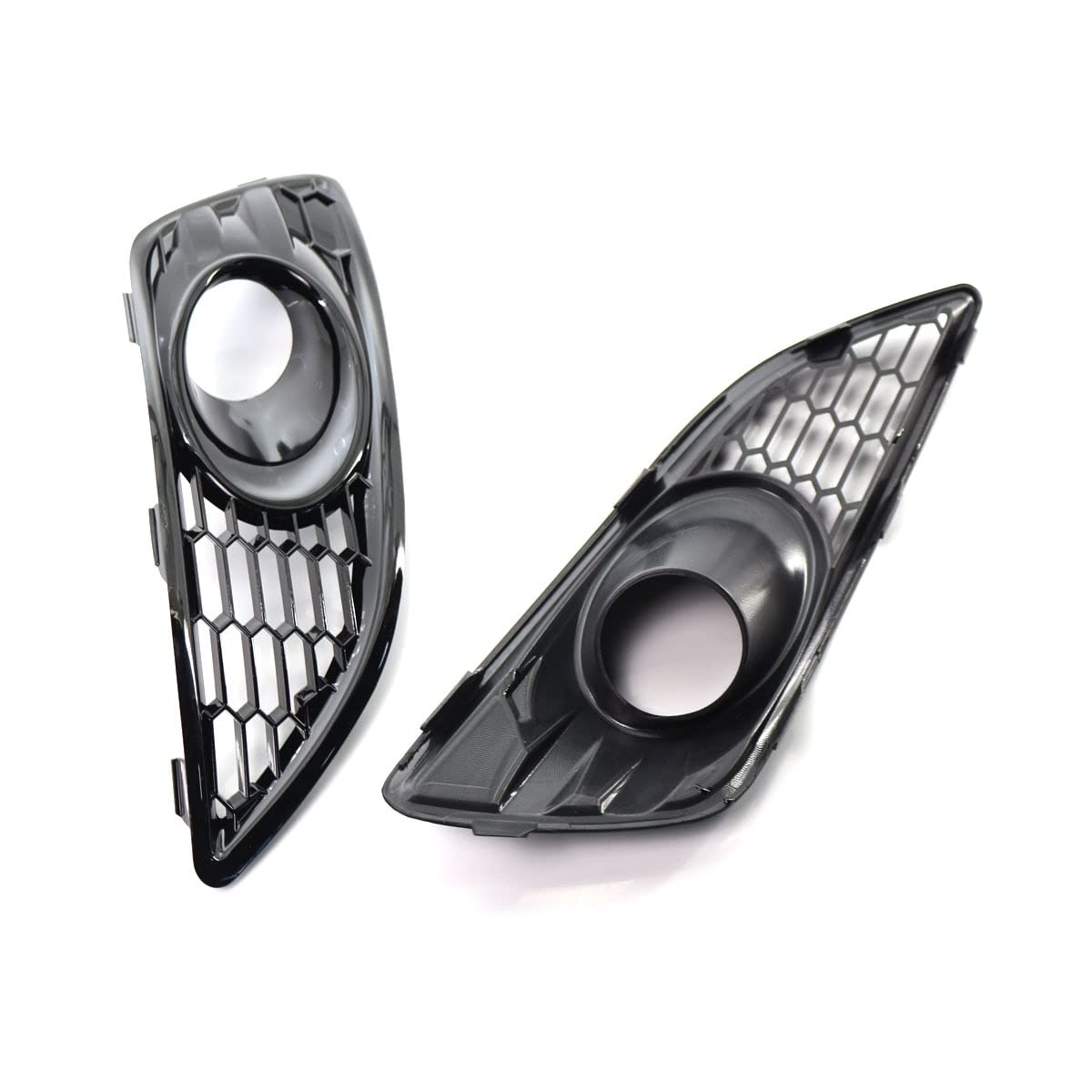 1 Paio di Cavi della Maglia A Nido d'Ape Auto Paraurti Anteriore della Lampada della Nebbia Griglia Inferiore Grill Fit for Ford Fiesta JA8 2012-2017 Luce di Nebbia Griglie