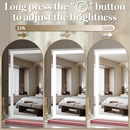 Image of FENNIO Large Vanity Mirror with Lights,35.5 inch x 27 inch LED Makeup Mirror,Hollywood Mirror with 3 Color Modes & Adjustable Brightness,Vanity Mirror Square Pink