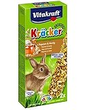 mejor comida para conejos enanos Calidad Vitakraft VITAKRAFT – 25157 – Kräcker AU Pop Corn y Miel – Conejos enanitos P/2