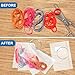 Yoption 240 Pcs Embroidery Floss Cross Stitch Bag Organizer, 240 Blank Stickers, 2 Rings and 1 Marker, DIY Craft Embroidery Sewing Storage