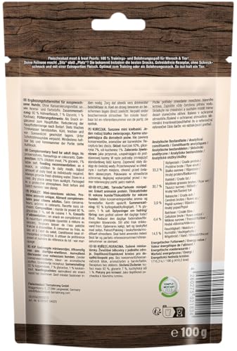 Meat&Treat Pearls Huhn (10x100g), Hundeleckerli getreidefrei, Hunde-Snack fürs Hundetraining, Ergänzungsfutter, Trockensnack von Fleischeslust