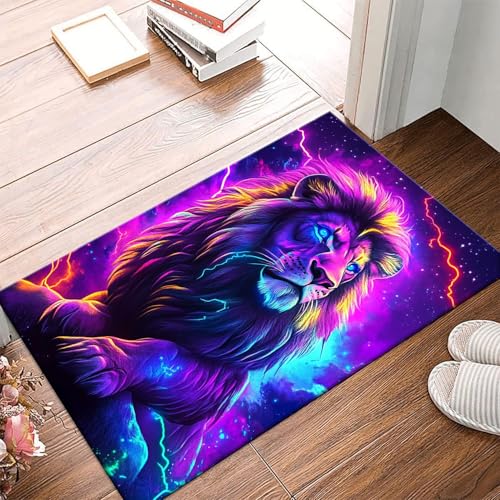 Tapis lion antidérapant grand format pour couloir
