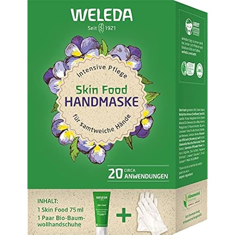 WELEDA Juego de máscaras de mano orgánicas con crema y guantes reutilizables Cover