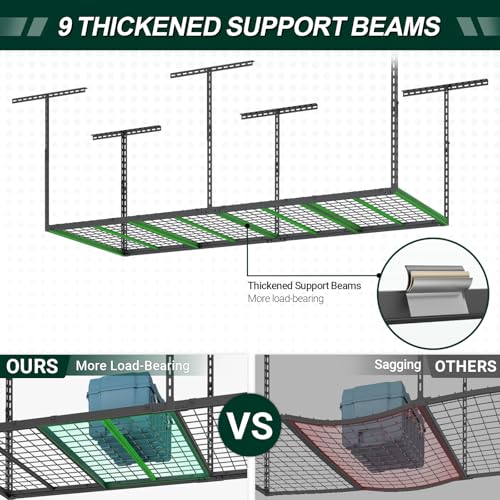 3x8-FT-Overhead-Garage-Storage-Rack750LBS-Weight-Capacity-26-40-Height-Adjustable-Heavy-Duty-Garage-Ceiling-Storage-Rack-No-Sagging-Rust-Resistant