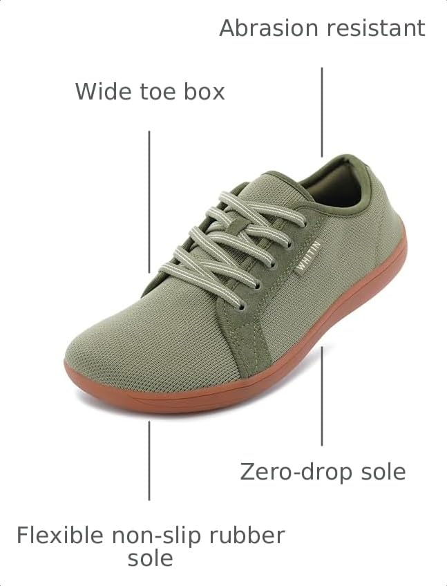 Image of WHITIN Men's Wide Minimalist Barefoot Sneakers | Zero Drop Sole | Optimal Relaxation