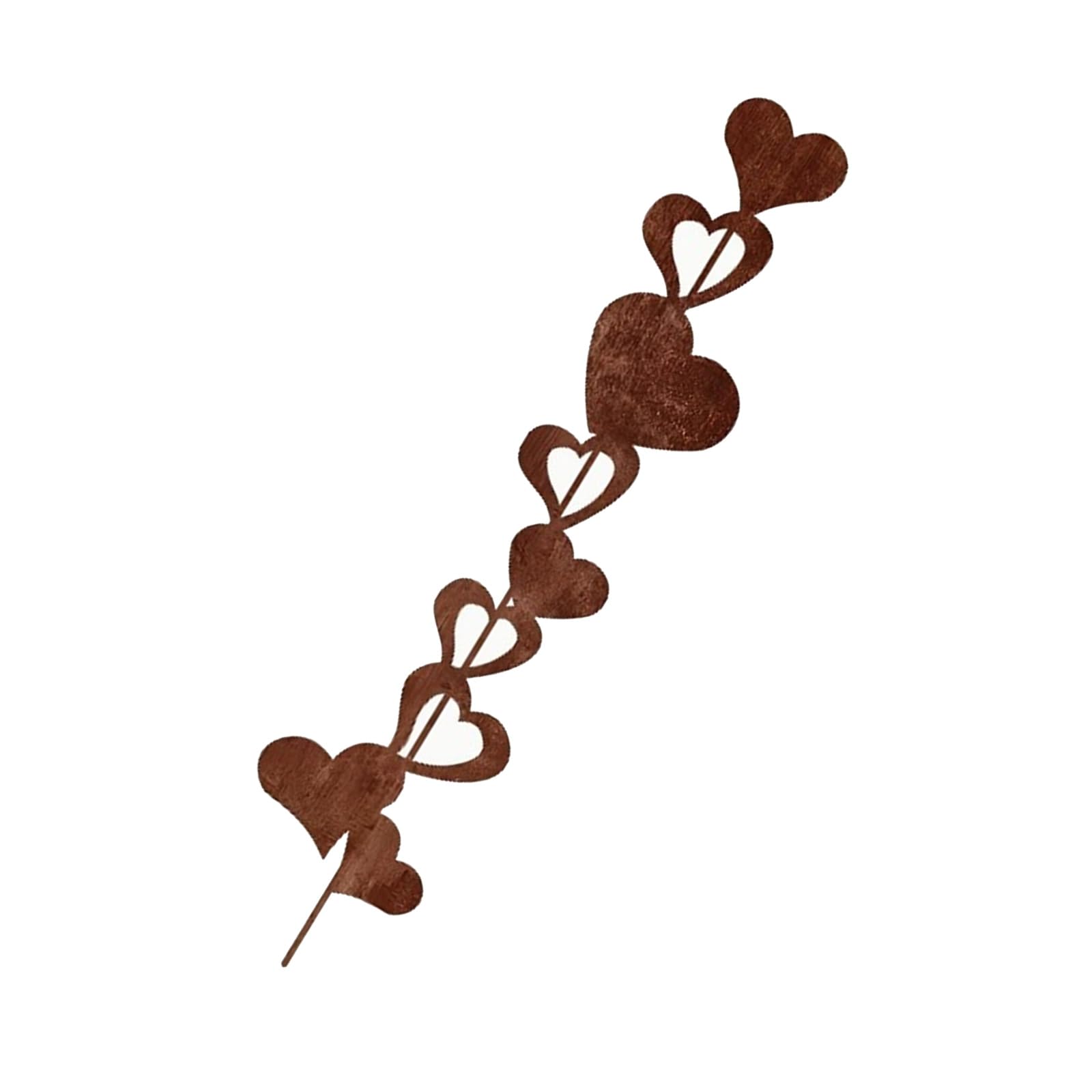MINGLEA Rusty Finish Metal Love Heart Garden Stake Antique Outdoor Flowerbed Decoration Stake for Yard Patios Landscape