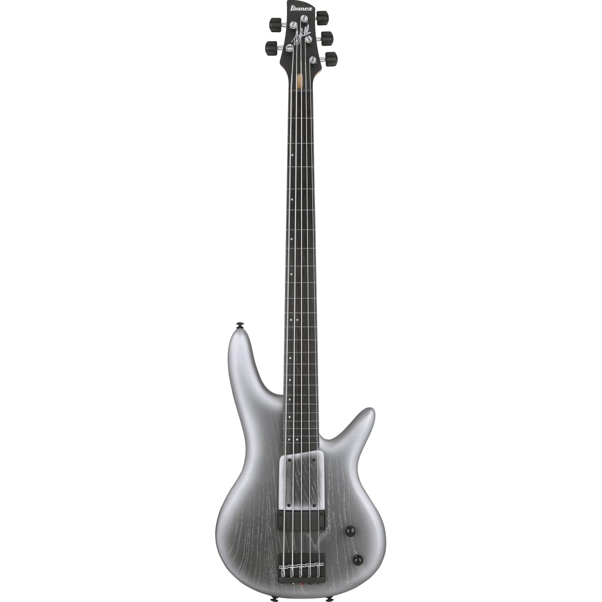Ibanez Gary Willis 25th-anniversary Signature 5-string Fretless Electric Bass - Silver Wave Burst Flat