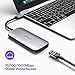 USB C Hub 9-in-1 4K USB C to HDMI Adapter with PD Power Delivery, 3 USB 3.0 Ports, 1Gbps Ethernet Port, SD/TF Cards Reader for MacBook/Pro/Air（2018） and Type C Windows Laptops