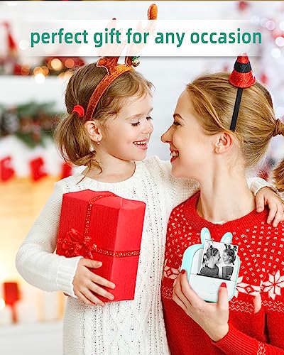 Memoqueen Mini Pocket Sticker Printer T02 Portable Bluetooth Thermal Printer With 3 Rolls Paper For Journal, Memo, Photo,Diy Scrapbook,Travel,Children Women Gifts, Compatible With Ios&Android,Green #TOP1