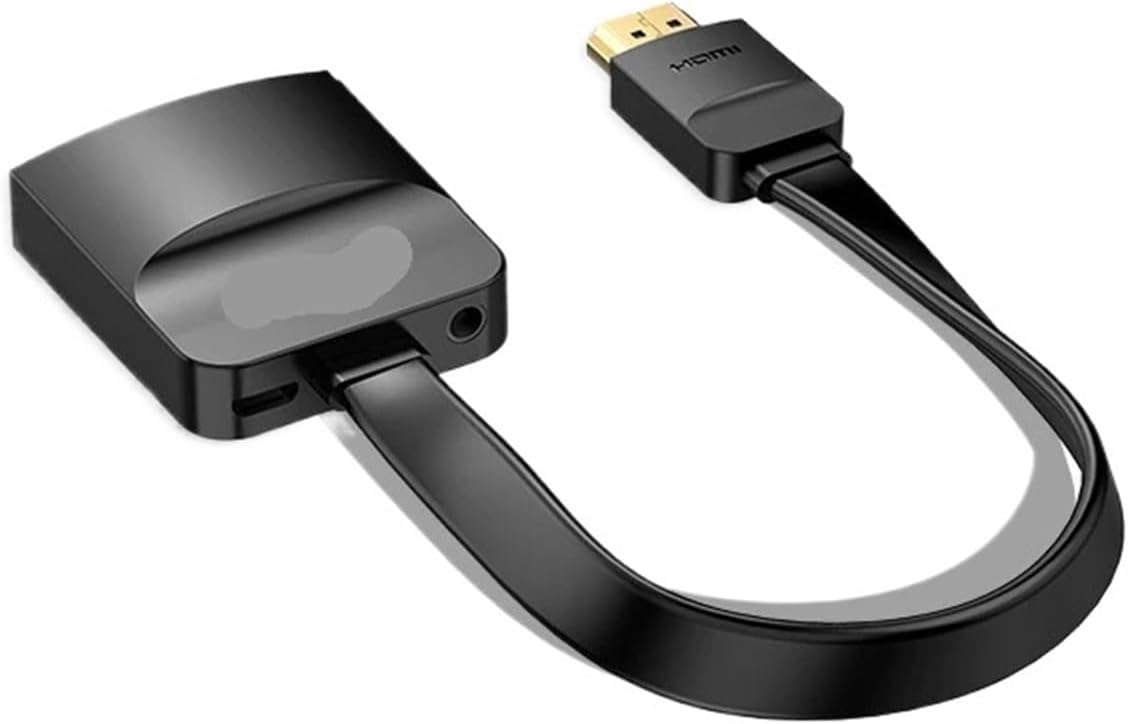 HDMI to V/GA Adapter 1080P HD Male to V/GA Female Converter with 3.5 Ja-ck Cable for P;S/4 PC Projector(White)