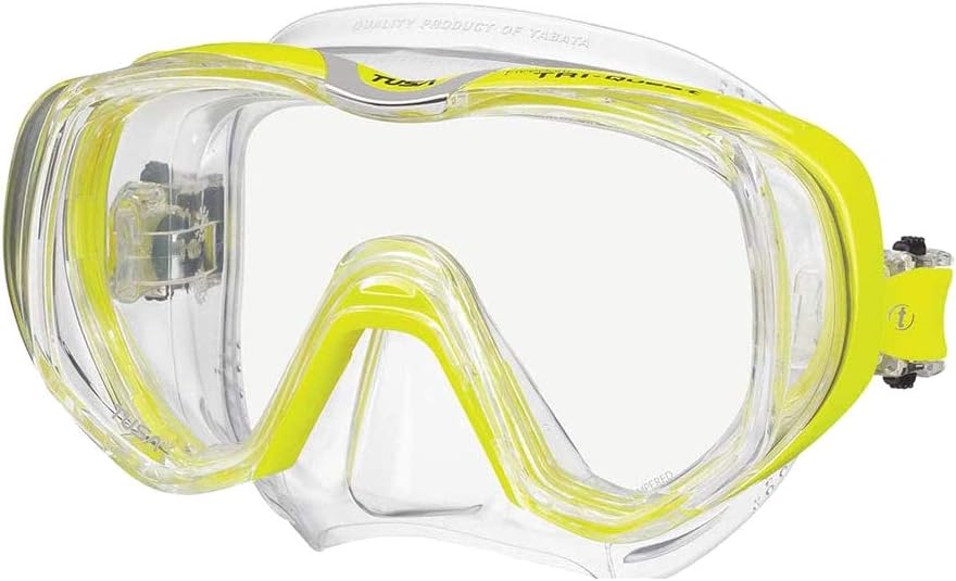 TUSA M-3001 Freedom Tri-Quest Scuba Diving Mask, Flash Yellow