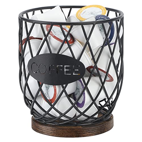 Yinmit K Cup Holder Organizer, Sturdy Coffee Pod Holder Organizer, 35 Kcup Large Capacity Storage Basket For Kitchen Counter And Office Desktop, Add Attractiveness To Your Coffee Bar Area (Circular Grid) #TOP3
