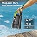 FLUENTPOWER Sump Pump, 1/2HP Submersible Water Pump, 2500GPH Utility Pump Manual Control for Swimming Pool Garden Pond Basement Draining, with 16.4Ft Cord, Adapters, Check Valve and Rope