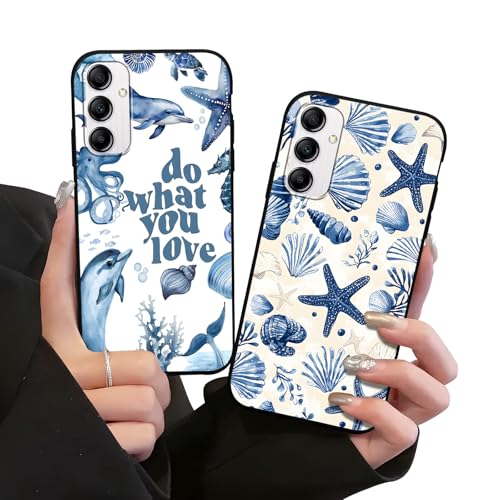 Zrutru Samsung Galaxy A14 5G 6.6�C���`�p���킢���I�[�V�����t�H���P�[�X�A���킢���V�F���C���J�q�g�f�P�[�X �T�}�[�r�[�`���I�J�o�[�A�u���b�N �\�t�g TPU �ی�t�@���_ ���̎q/�������� Samsung A14�p