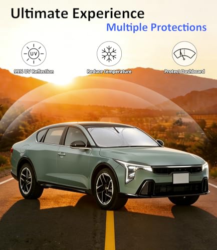 Image of Windshield Sun Shade for 2025 2026 KIA K4 Accessories
