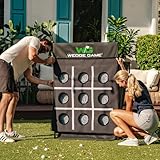 Wedge Game® Original 6 in 1 Golf Short Game Practice & Play for Home Chipping and Pitching with Auto Ball Return, 9 Holes of Golf, Tic-Tac-Toe and Trajectory Panels! Indoor/Outdoor