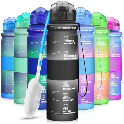 ZORRI 17oz 500ml Trinkflasche, Sport Trinkflasche, BPA-frei Tritan Auslaufsicher Sport Wasserflasche, Sportflasche für Fahrrad, Camping, Yoga, Gym, Kinder, Kohlensäure Geeignet