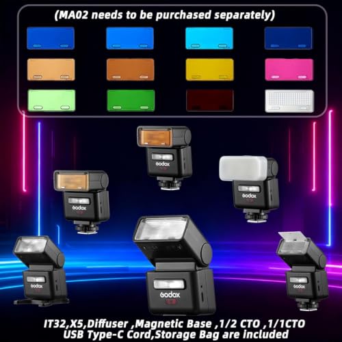Image of Godox iT32 TTL Flash with X5L Trigger, Compatible with Leica Q2, SL2, SL3 | Magnetic Hotshoe & Trigger 2-in-1, 2.4G HSS 1 /8000s, Color Touchscreen; Compatible with Leica M10, Typ 601 and 7323
