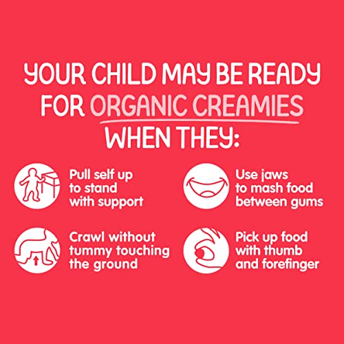 Happy Creamies Family Baby Organic Creamies Freeze-Dried Veggie & Fruit Snacks with Coconut Milk Strawberry Raspberry & Carrot, 1 Ounce (Pack of 8) - Thumbnail 5