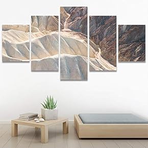 SIGNWIN 5 Panel Canvas Wall Art Linear Patterns...
