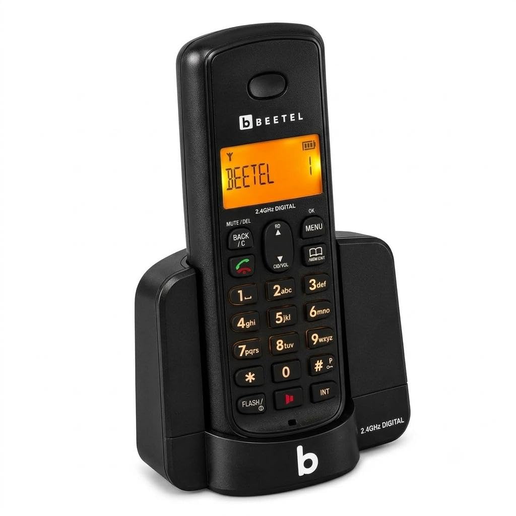 Beetel X73N Cordless 2.4Ghz Cordless Landline Phone with Caller ID Display, 2-Way Speaker Phone with Volume Controls, Auto Answer, Alarm Function, Stylish Design (Black)(X73N) — Amazon image 13