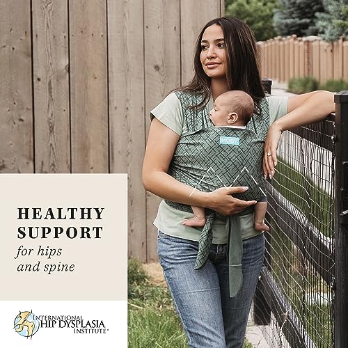 Image of Moby Baby Wrap Carrier Classic for Newborns to Toddlers (8-33lbs), Infant Sling Carrier, Lightweight & Hands Free Design, Adjustable for All Body Types (Olive Etch)