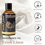 MAYJAM 100ML/3.38FL.OZ Fresh Linen Fragrance Oils with Glass Dropper, Essential Oils for Diffusers for Home, Long Lasting Scented Oils for Diffusers Soap Candle Making - Image 2