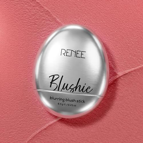 Image of RENEE Blushie Blurring Blush Stick | Buildable Formula With Soft-Focus Matte Finish | Lightweight, Long-Lasting, Easily Blendable | With Hyaluronic Acid, Peptides & Vitamin E- Peachy Please | 6.5g